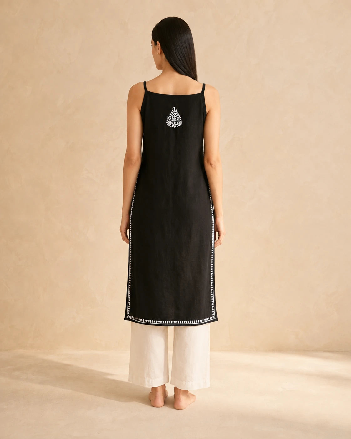 Black Chikankari Short Kurti