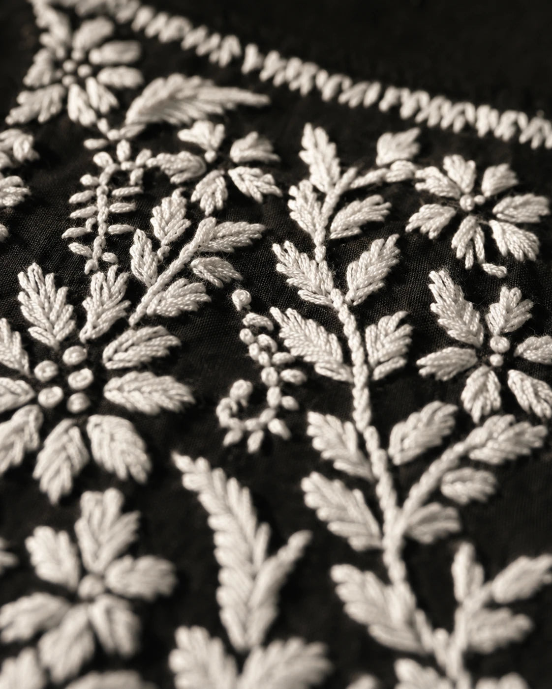 Black Chikankari Short Kurti