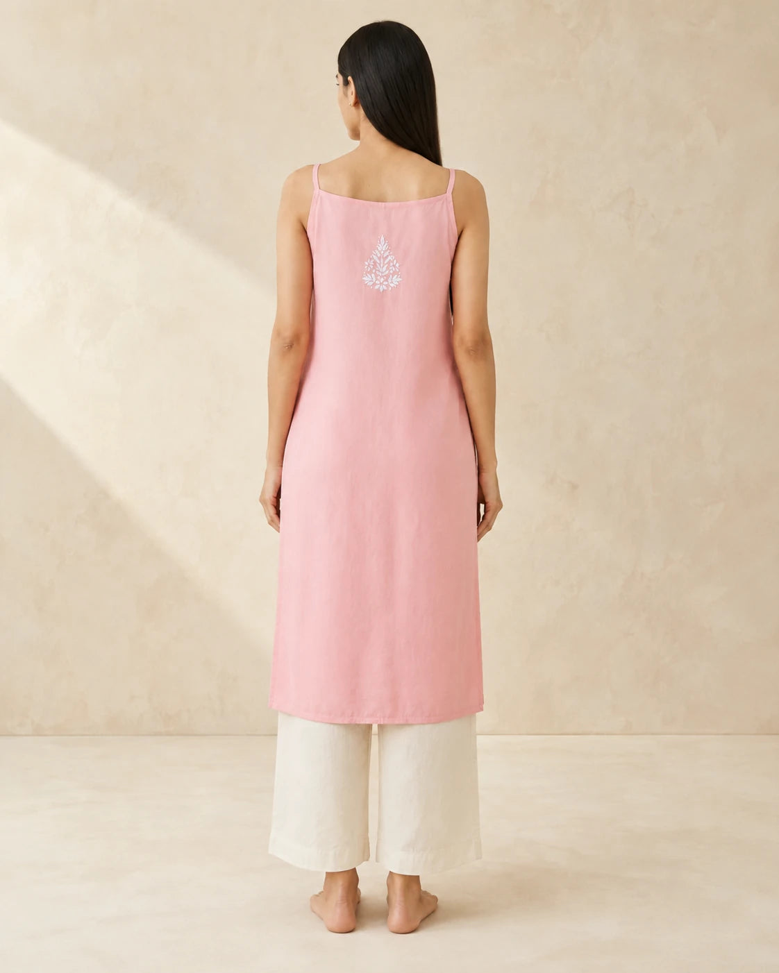 Pink Chikankari Short Kurti