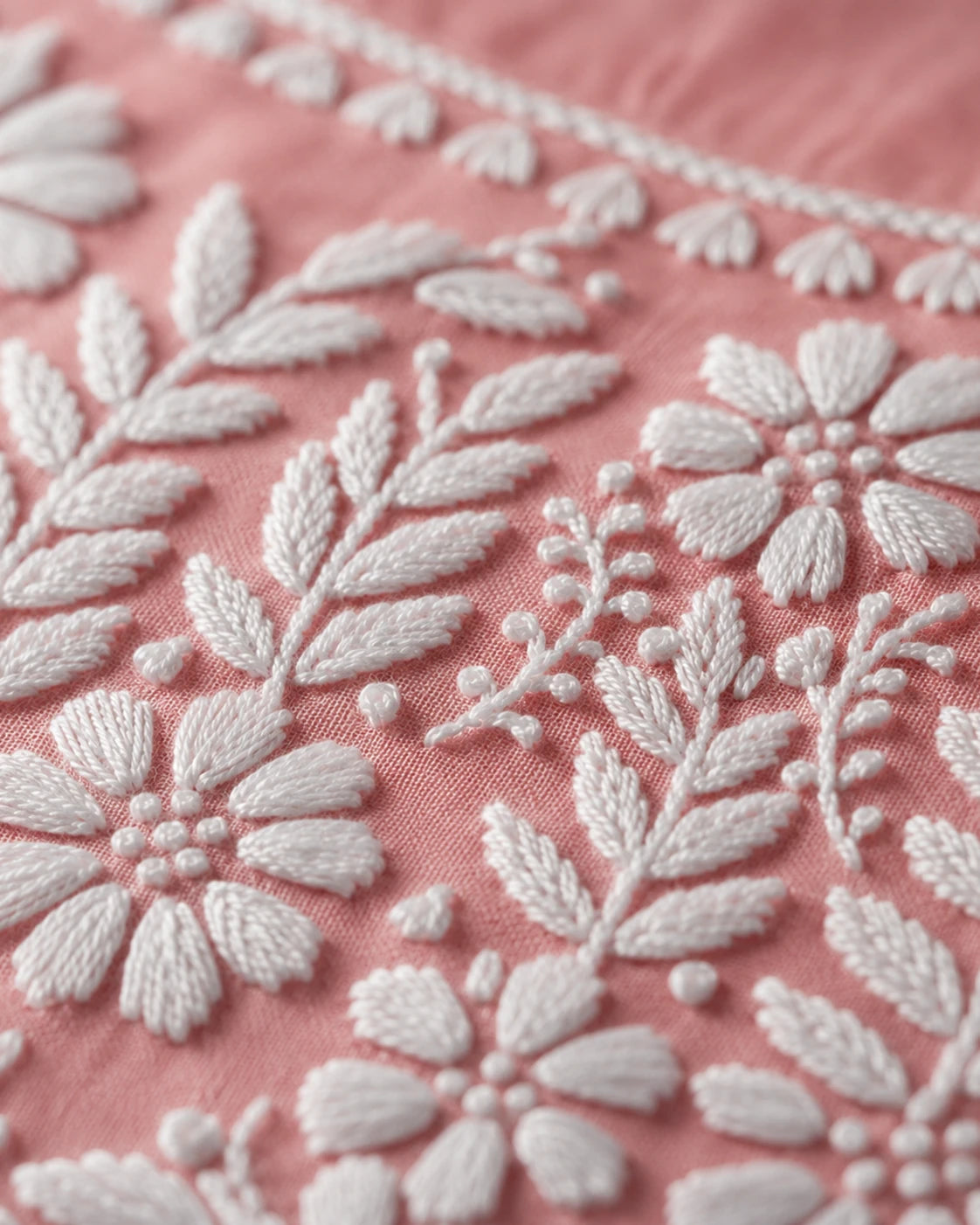 Pink Chikankari Short Kurti