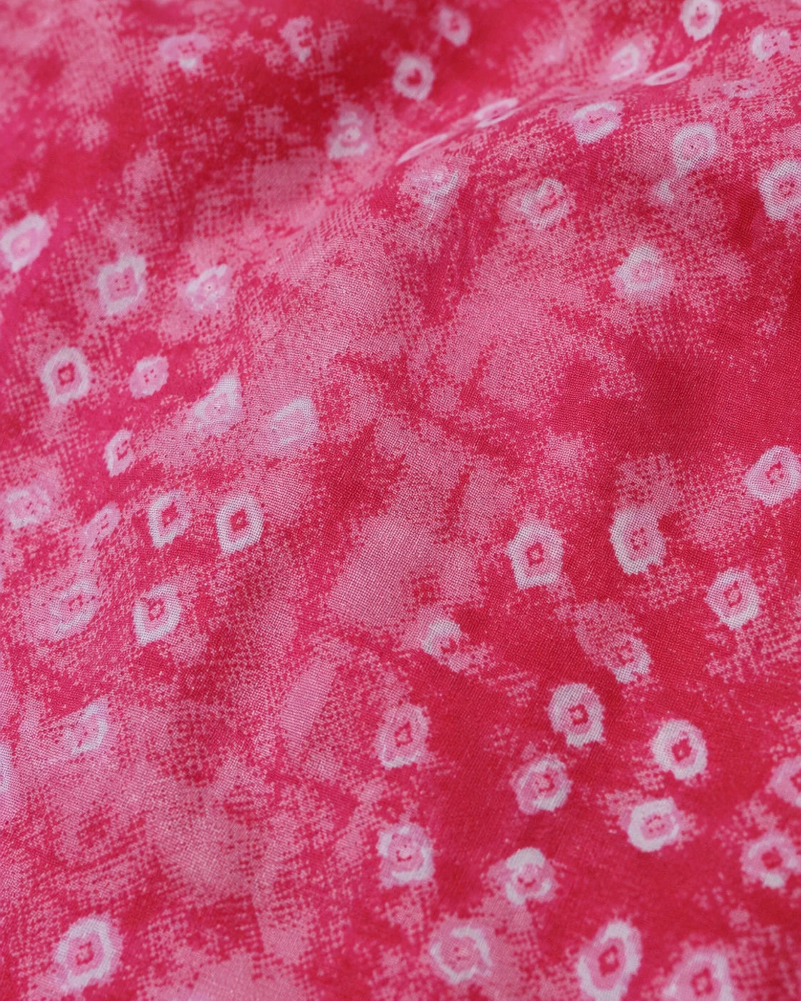 Raspberry Pink Bandhani Print Short Kurti