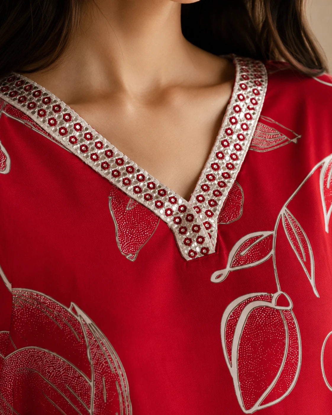 Pink Viscose Chikankari Long Kurti