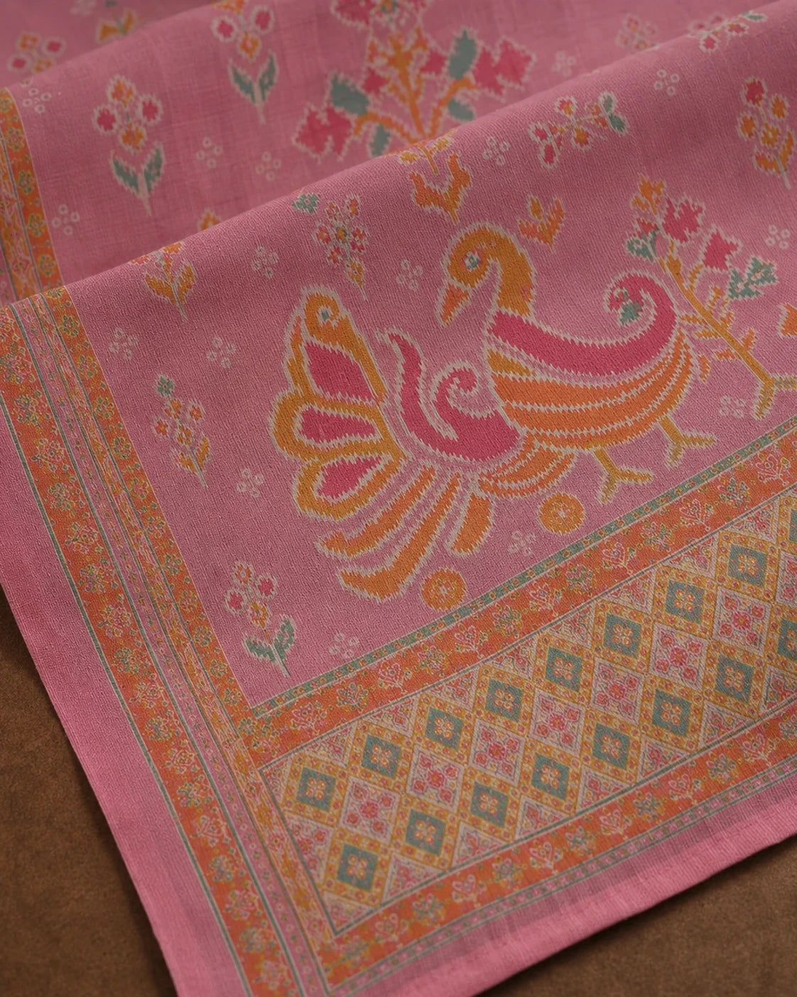 Pink Embroidered Suit Set with Dupatta
