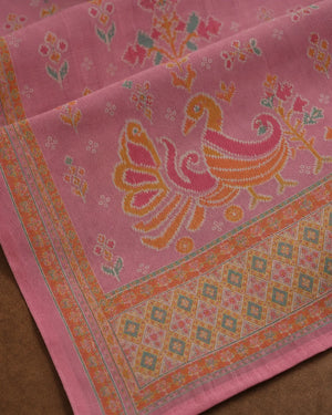 Pink Embroidered Suit Set with Dupatta