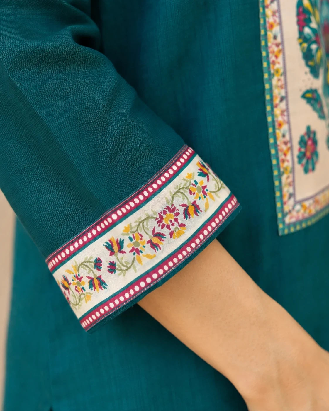 Turkish Green Embroidered Suit Set with Dupatta